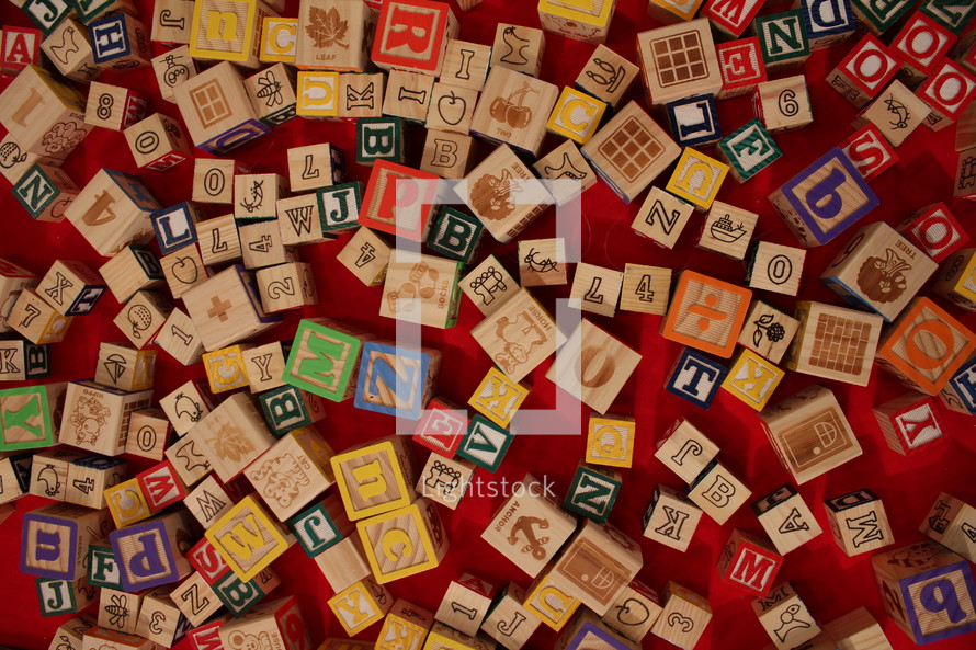 wood alphabet blocks 