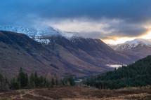 Ben Nevis with a moody sky, Fort William Scotland.