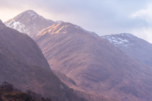 The beautiful mountains in the Scottish Highlands. Glenfinnan, Scotland.