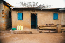 open door to a house in Africa