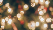 blurry Christmas tree lights 