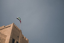 flag on a fortress 