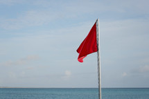 Red Flag at the beach
