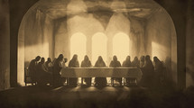 Artwork inspired by The Last Supper, communion