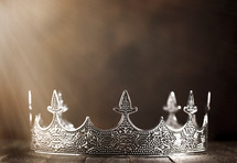 crown on a wooden background 