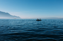 people fishing on a boat in Switzerland 