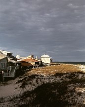 beach houses along a shore 