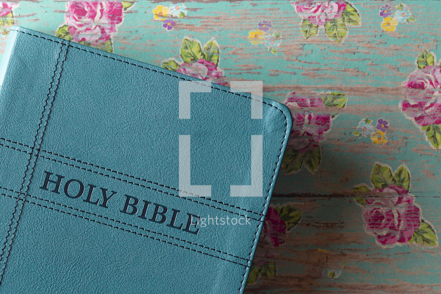 BIble on a floral background 