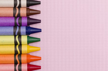 rainbow of crayons 