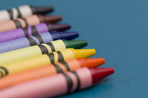 rainbow of crayons