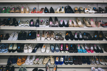 shelves, shoes, store, second hand, thrift store, resale 
