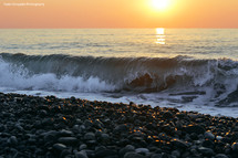 Sunset On The Sandy Beach	