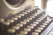 keys of an old typewriter 
