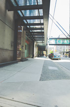 covered city sidewalk 
