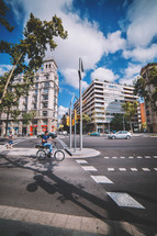 Street and traffic in Barcelona
