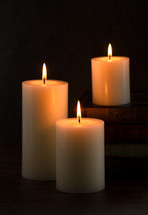 candles in darkness 