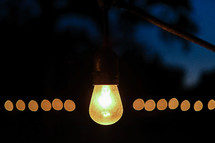 glowing lightbulb 