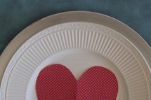 A heart on a plate 