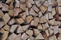stacked firewood 