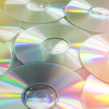 metallic glow of CD's 