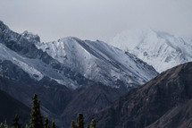 snow capped mountains 