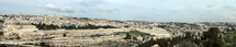 Panoramic picture of Jerusalem with the Temple Mount and the Dome of the Rock