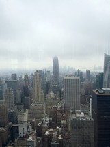 Empire State building in fog 