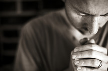 A married man praying