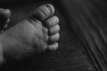 foot of an infant 