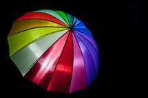 radiating umbrella top rainbow 