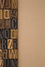 wood stamps letter border 