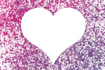 white heart speckled background 