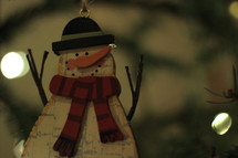 Snowman Christmas ornament.