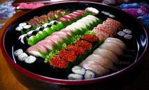 Seafood sushi platter