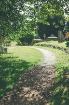 path in a cemetery 
