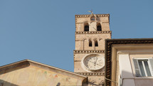 The bell tower of The church of Santa Maria in Rome 