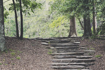 stone steps along a nature trail 