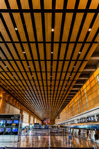 modern architectural detail on an airport terminal's ceiling gate check baggage vacation trip travel