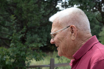 side profile of a grandfather 