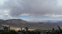 monsoon clouds over a desert 