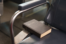 Bible traveling on a train