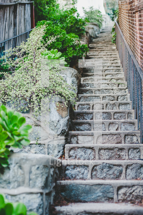 outdoor stone steps 