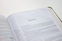 book of John in a Bible 
