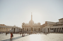 colonnade and piazza of st peter's basilica