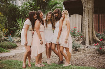 bridesmaids posing for a picture 