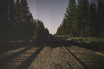 Train tracks in a forest | Grunge | Journey | Vision | Sight