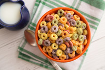 bowl of fruit cereal 