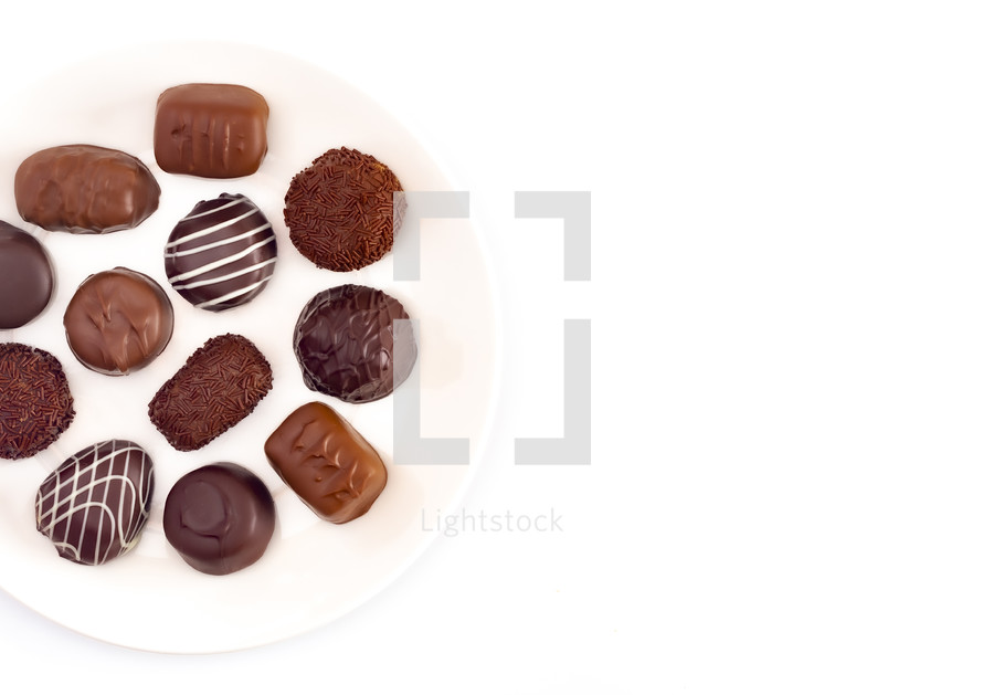 chocolate candy on a plate