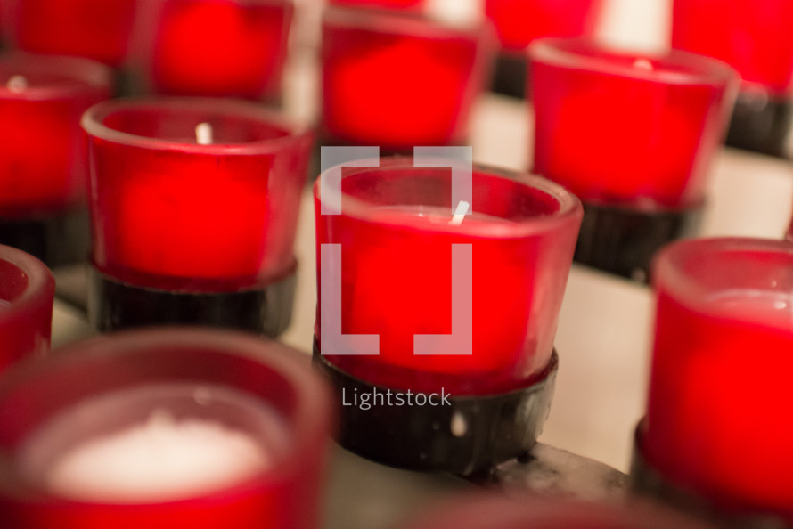 red votive candles 