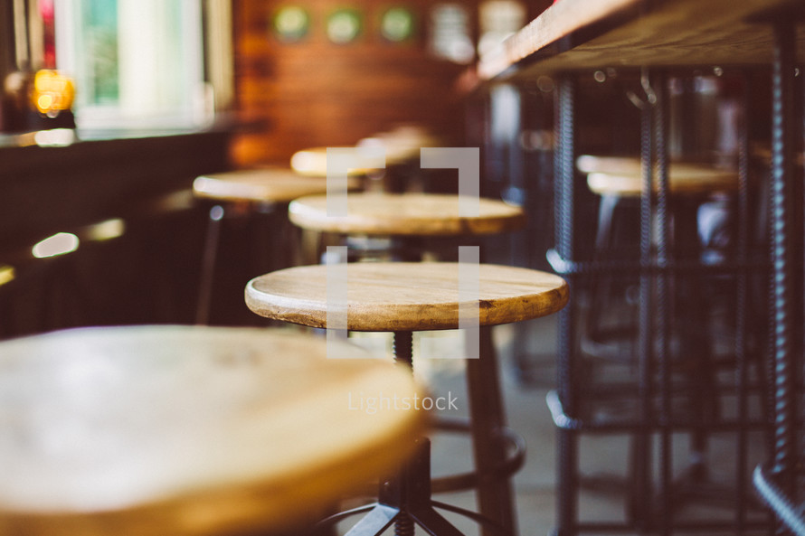 stools in a bar